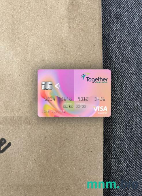 USA Missouri Together Credit Union bank visa karta elektronowa wygląd fotograficzny skan PSD + zdjęcie